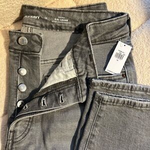 Old Navy loose faded gray distressed jeans